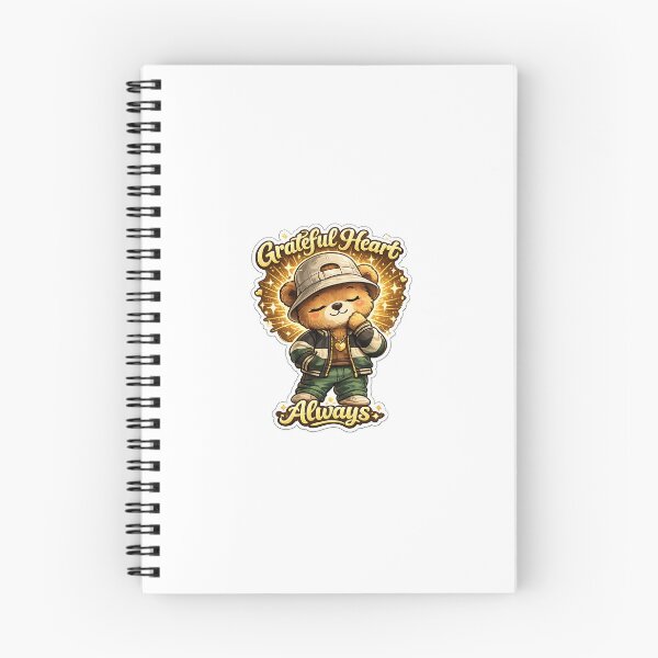 Item preview, Grateful Heart Always – Confident Teddy Bear Streetwear Aesthetic designed and sold by SparkVault.
