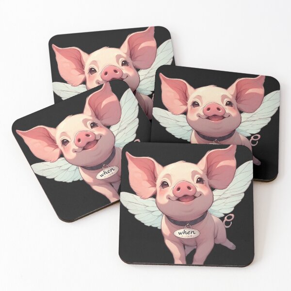 Item preview, When - The Whimsical Flying Piglet designed and sold by MagicIrony.