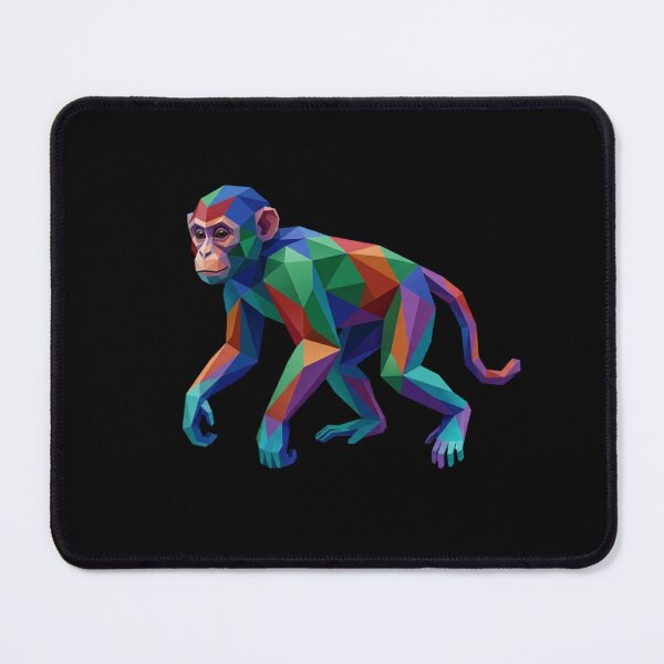 Item preview, Multicolor Polygonal Monkey – Geometric Chimpanzee Sticker for Modern Art Lovers designed and sold by bsbd-action.