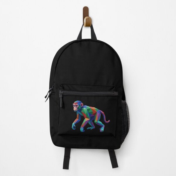 Item preview, Multicolor Polygonal Monkey – Geometric Chimpanzee Sticker for Modern Art Lovers designed and sold by bsbd-action.