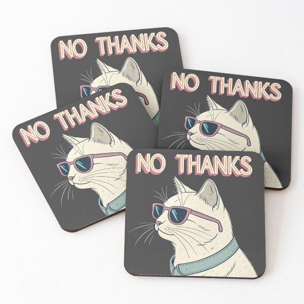 Item preview, No Thanks Cat – Politely Declined designed and sold by Artiviose.