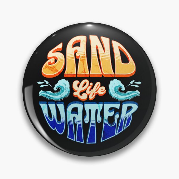 Artikelvorschau, Retro-Strand, Sand, Wasser, Wellen, Ozean-Lifestyle entworfen und verkauft von Tsugraf Designs.