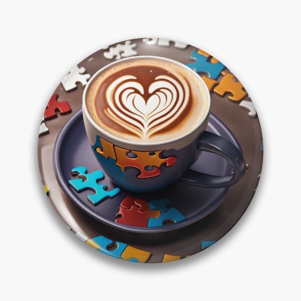 Item preview, Heart Latte Autism Awareness designed and sold by aaronscoffee.