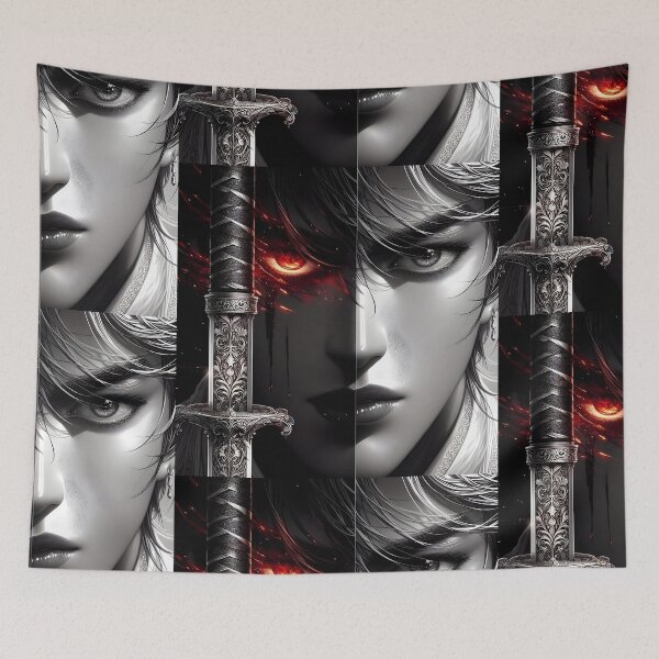 Item preview, The Mirror's Edge: Samurai Confronting the Reflection of His Inner Dark Side designed and sold by MouradStudio.