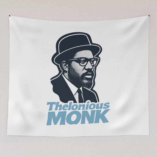 Item preview, Thelonious Monk Bebop Halftone Piano Portrait designed and sold by Boogosh.