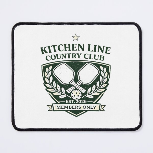 Item preview, Retro Pickleball Shirt – Kitchen Line Country Club Vintage Crest designed and sold by TheCrookedFern.