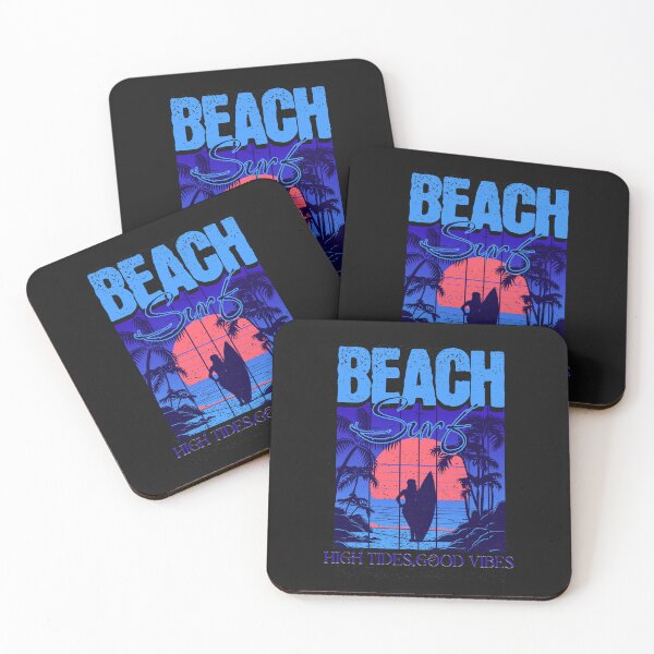 Item preview, Beach Surf High Tides Good Vibes Retro Sunset designed and sold by Tsugraf Designs.
