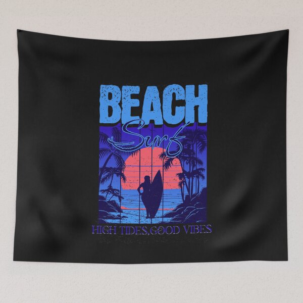 Item preview, Beach Surf High Tides Good Vibes Retro Sunset designed and sold by Tsugraf Designs.
