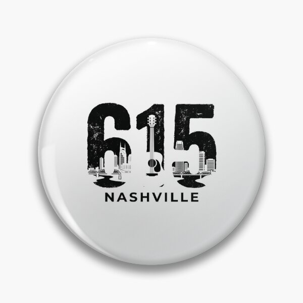 Item preview, 615 Nashville Area Code Skyline And Guitar Silhouette designed and sold by Fenay Designs.