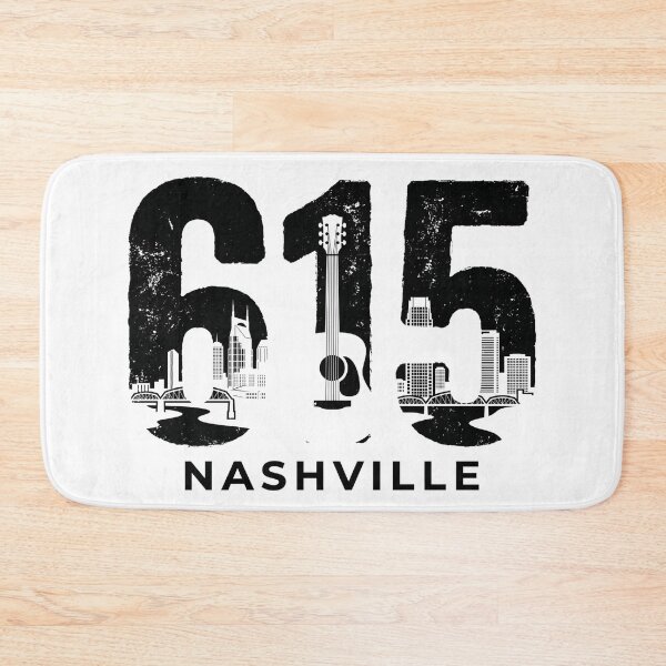 Item preview, 615 Nashville Area Code Skyline And Guitar Silhouette designed and sold by Fenay Designs.