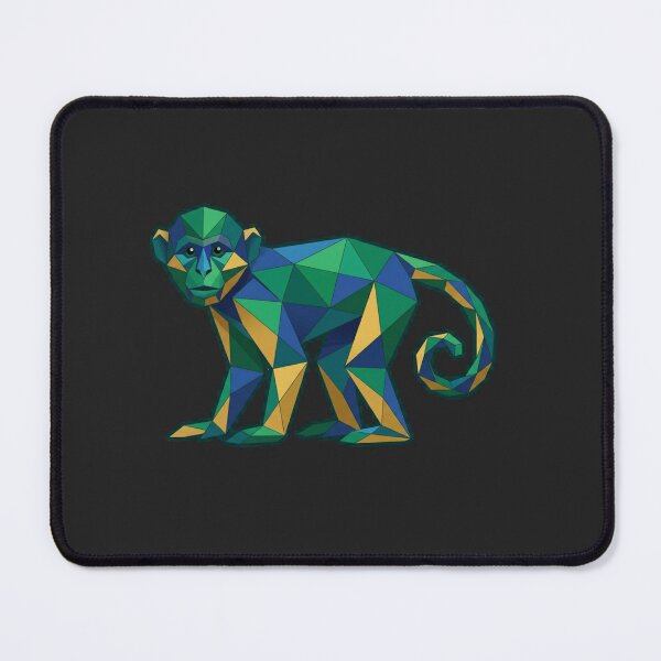 Item preview, Geometric Green Ape – Abstract Monkey T-Shirt for Jungle Explorers designed and sold by bsbd-action.