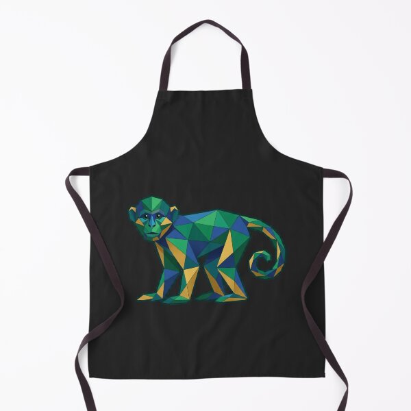 Item preview, Geometric Green Ape – Abstract Monkey T-Shirt for Jungle Explorers designed and sold by bsbd-action.