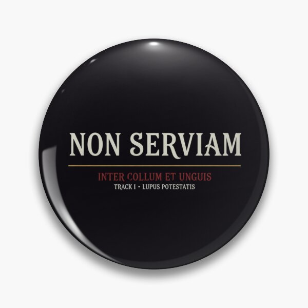 Item preview, Non Serviam Latin Gothic Typography Dark Art designed and sold by GeoWhimsy Studio.