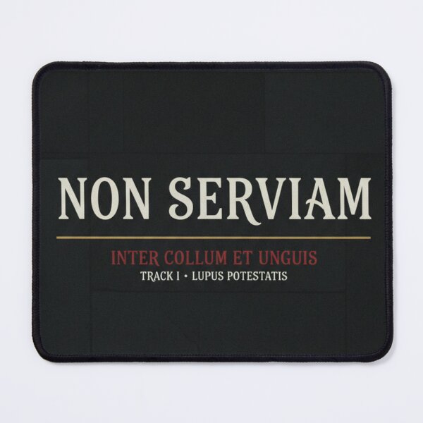 Item preview, Non Serviam Latin Gothic Typography Dark Art designed and sold by GeoWhimsy Studio.