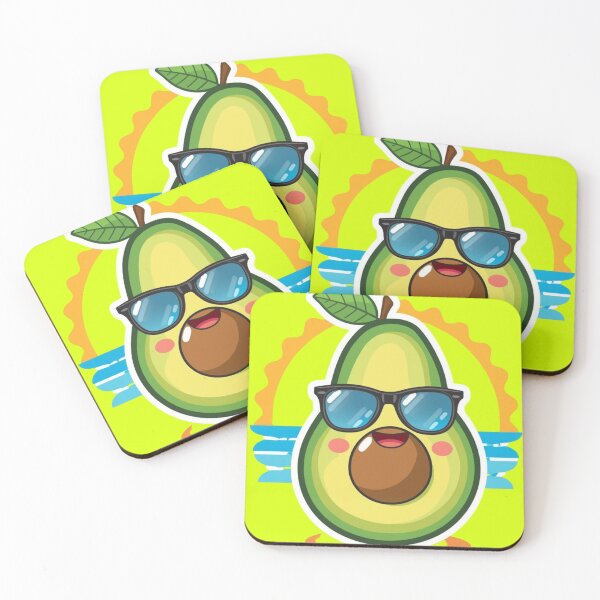 Item preview, Cute Avocado With Sunglasses Summer Vibes Kawaii Fruit Cartoon Aesthetic T-Shirt Sticker designed and sold by Kruti Collection.