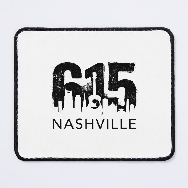 Item preview, 615 Nashville Skyline Guitar Area Code Grunge Silhouette designed and sold by Fenay Designs.