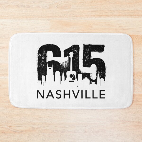 Item preview, 615 Nashville Skyline Guitar Area Code Grunge Silhouette designed and sold by Fenay Designs.