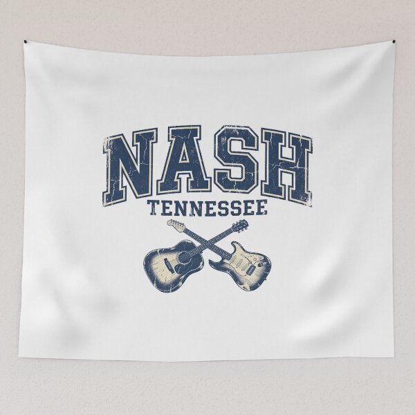 Item preview, Nash Tennessee Collegiate Crossed Guitars Vintage designed and sold by Fenay Designs.