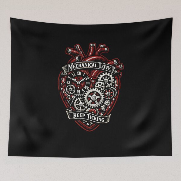 Item preview, Mechanical Love Keep Ticking designed and sold by SnappyPNG.
