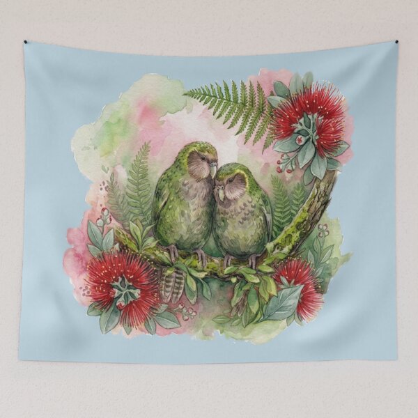 Item preview, Kakapo and Pohutukawa designed and sold by carole hirst.