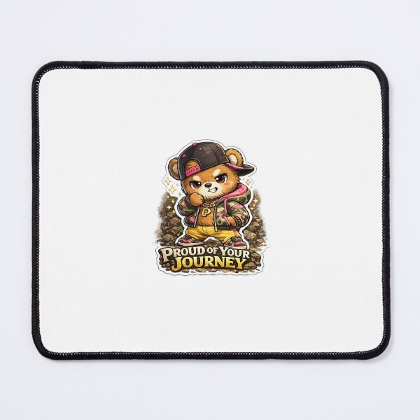 Item preview, Proud of Your Journey – Swag Teddy Bear Streetwear Motivation Design designed and sold by SparkVault.