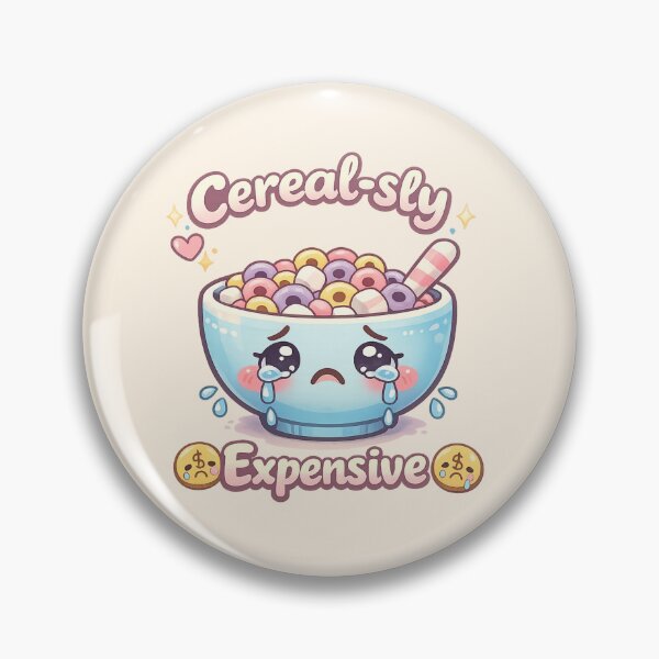 Item preview, Cute Crying Cereal Bowl Kawaii - Cereal-sly Expensive | Funny Food Pun Art designed and sold by PopCulturePixel.