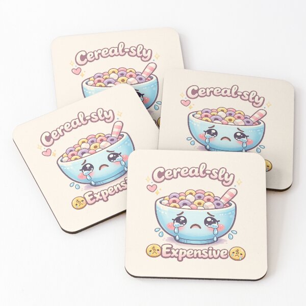 Item preview, Cute Crying Cereal Bowl Kawaii - Cereal-sly Expensive | Funny Food Pun Art designed and sold by PopCulturePixel.