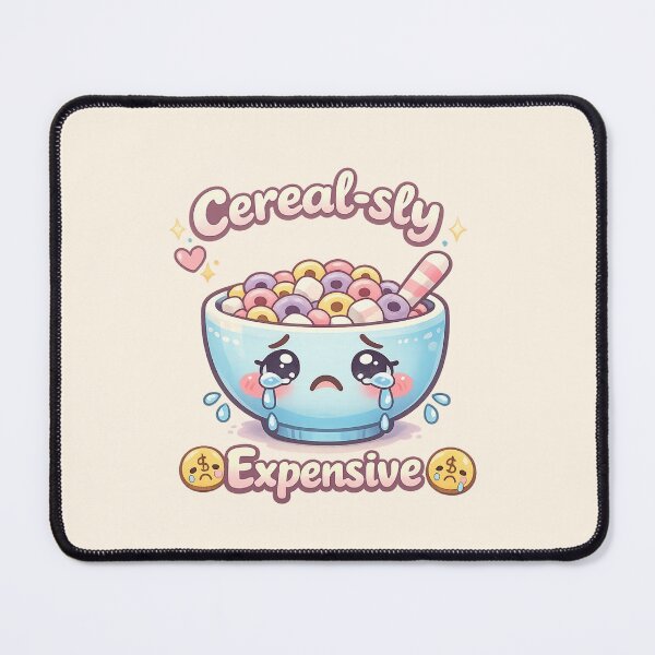 Item preview, Cute Crying Cereal Bowl Kawaii - Cereal-sly Expensive | Funny Food Pun Art designed and sold by PopCulturePixel.