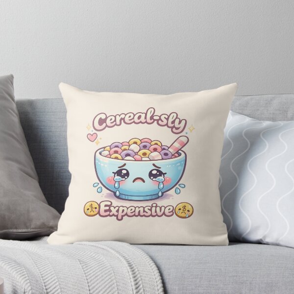 Item preview, Cute Crying Cereal Bowl Kawaii - Cereal-sly Expensive | Funny Food Pun Art designed and sold by PopCulturePixel.