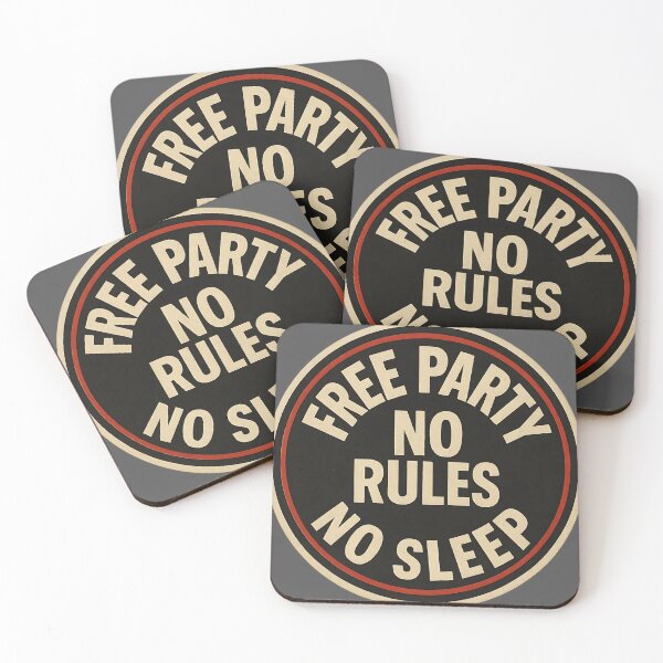 Item preview, Free Party No Rules No Sleep – Underground Rave Design designed and sold by |TRSSHOP|.