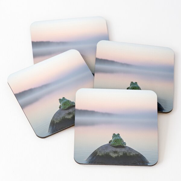 Item preview, Mentally Somewhere Quiet Frog Lake Sunset Art designed and sold by Itsheartshop.