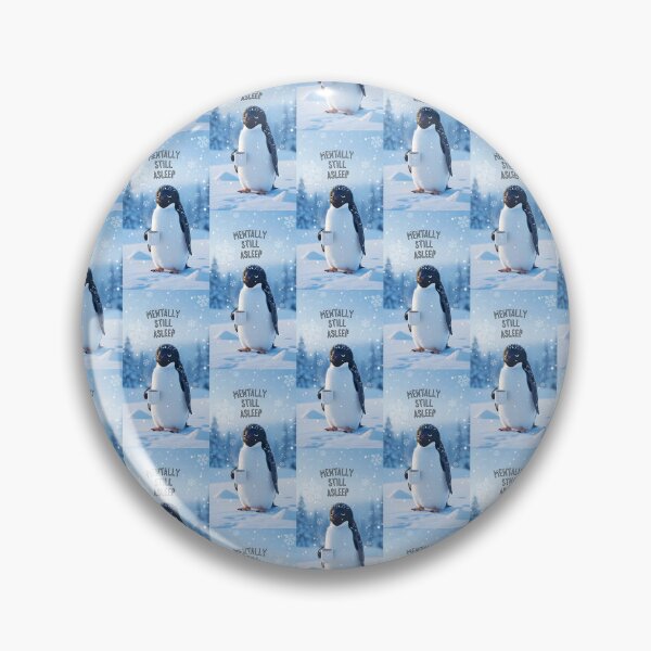 Item preview, Mentally Still Asleep Funny Penguin Winter Coffee Art designed and sold by Itsheartshop.