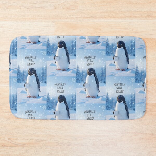Item preview, Mentally Still Asleep Funny Penguin Winter Coffee Art designed and sold by Itsheartshop.