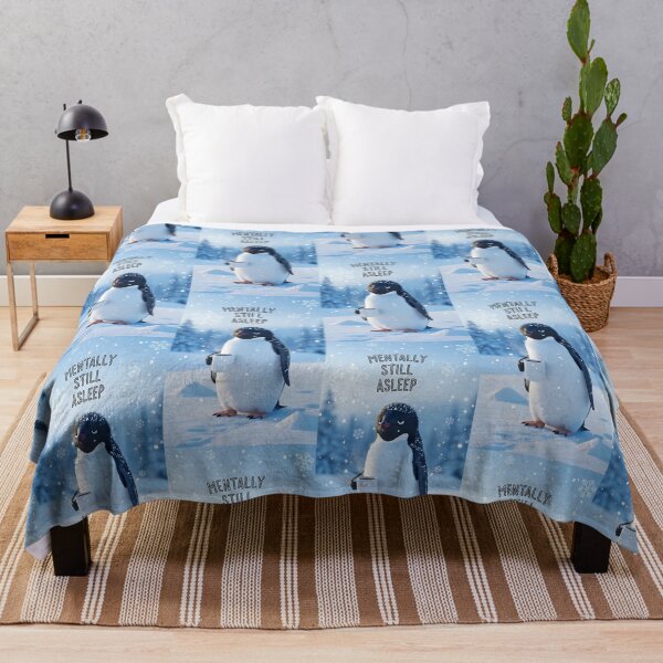 Item preview, Mentally Still Asleep Funny Penguin Winter Coffee Art designed and sold by Itsheartshop.