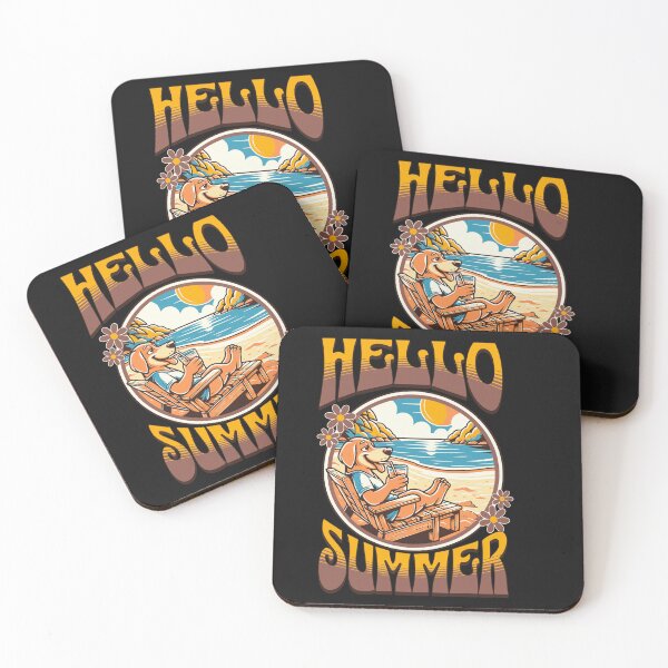 Item preview, Hello Summer Dog Beach Retro Groovy Vacation designed and sold by Tsugraf Designs.