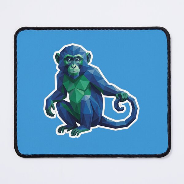 Item preview, Deep Blue Monkey – Geometric Ape Design for Ocean and Jungle Lovers designed and sold by bsbd-action.
