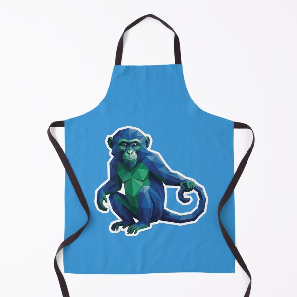 Item preview, Deep Blue Monkey – Geometric Ape Design for Ocean and Jungle Lovers designed and sold by bsbd-action.