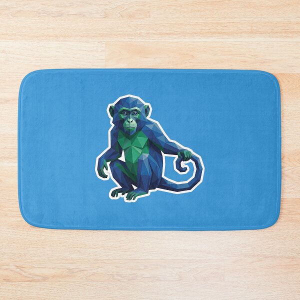 Item preview, Deep Blue Monkey – Geometric Ape Design for Ocean and Jungle Lovers designed and sold by bsbd-action.