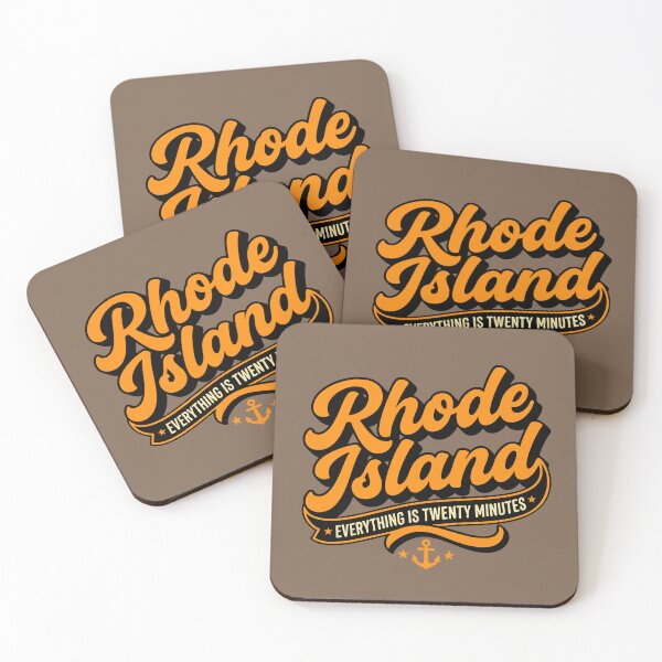 Item preview, Rhode Island Retro Everything Is Twenty Minutes Script Vector Aesthetic designed and sold by Cozy-Old-Pub.