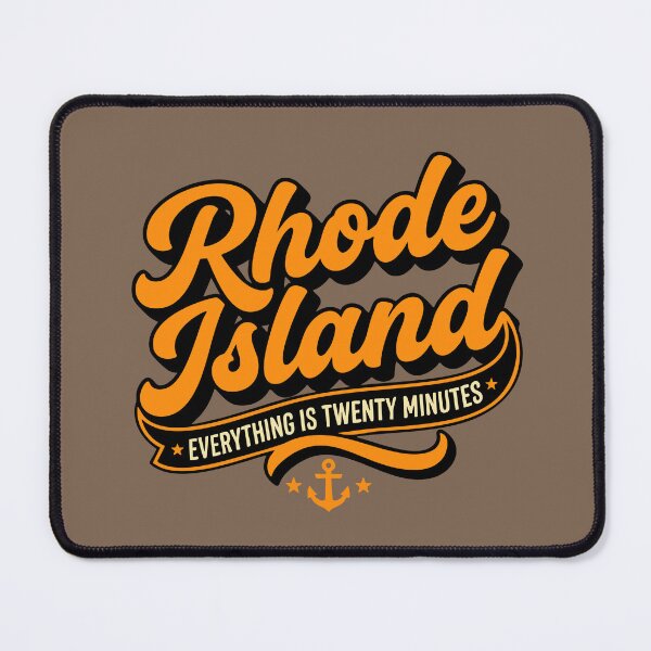Item preview, Rhode Island Retro Everything Is Twenty Minutes Script Vector Aesthetic designed and sold by Cozy-Old-Pub.
