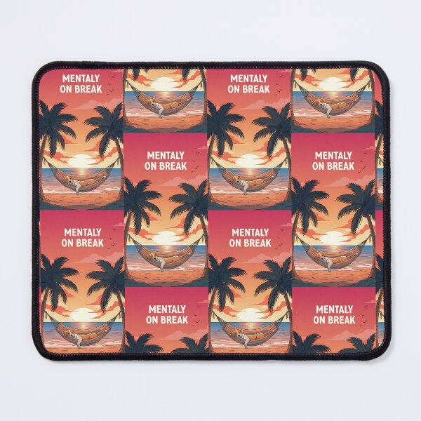 Item preview, Mentally On Break Dog Hammock Beach Sunset Art designed and sold by Itsheartshop.