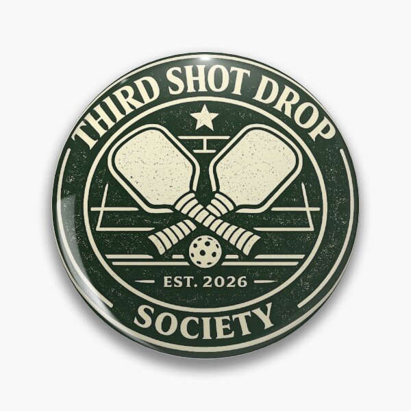 Item preview, Retro Pickleball Shirt – Third Shot Drop Society Vintage Club Seal designed and sold by TheCrookedFern.