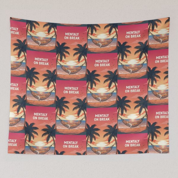 Item preview, Mentally On Break Dog Hammock Beach Sunset Art designed and sold by Itsheartshop.