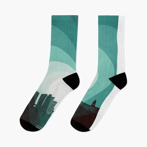 Item preview, Regina Canada Skyline Hearts Teal designed and sold by ArtPrints.