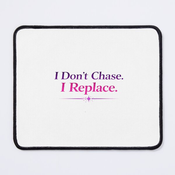 Item preview, I Don’t Chase I Replace – Dark Feminine Quote Aesthetic, Pink Purple Motivational Typography designed and sold by InkedRebel.