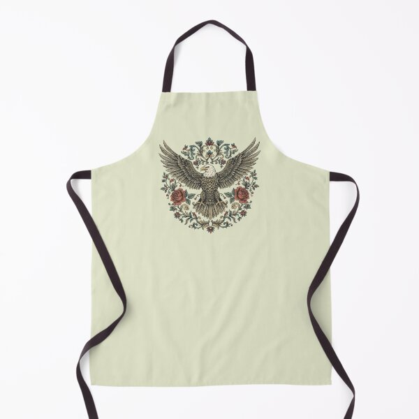Item preview, Bald Eagle With Roses and Baroque Florals Vintage Bird Illustration designed and sold by BirdsnStuff.