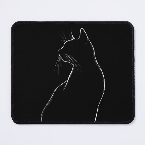 Item preview, Black Cat White Silhouette designed and sold by GrinGalore.