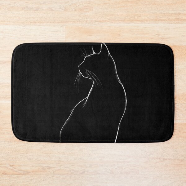 Item preview, Black Cat White Silhouette designed and sold by GrinGalore.