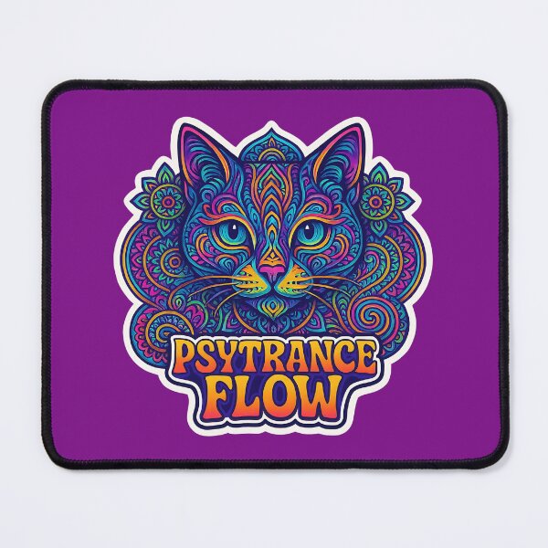 Item preview, Psytrance Flow Cat – Psychedelic Trance Art Design designed and sold by |TRSSHOP|.