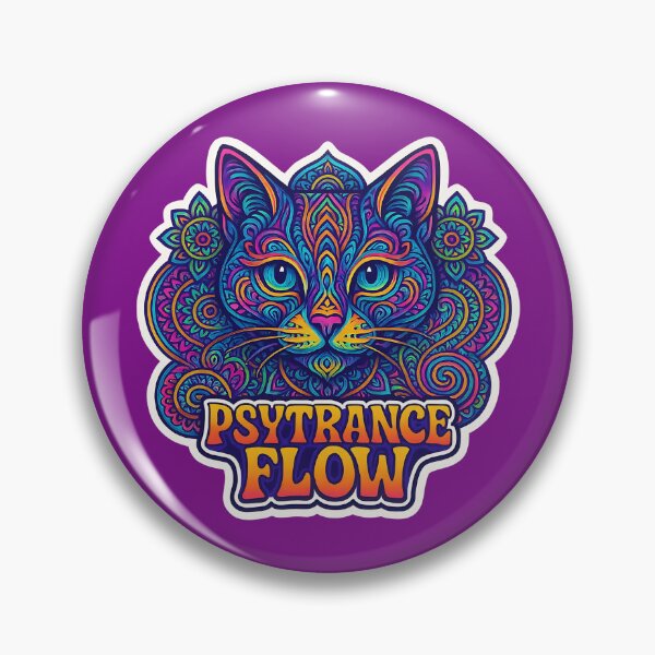 Item preview, Psytrance Flow Cat – Psychedelic Trance Art Design designed and sold by |TRSSHOP|.